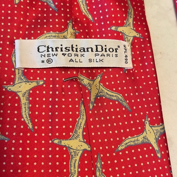 Vintage Christian Dior tie with seagulls - Picture 2 of 5